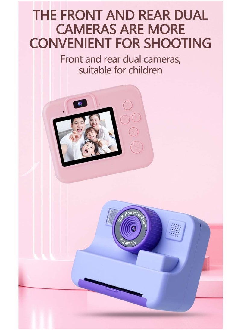 Kids Instant Print Camera - 1080P HD Digital Video Camera with Printer, 2.4
