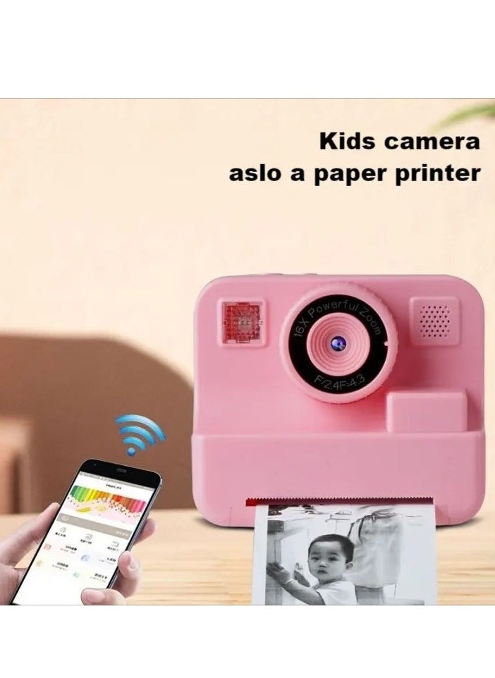 Kids Instant Print Camera - 1080P HD Digital Video Camera with Printer, 2.4