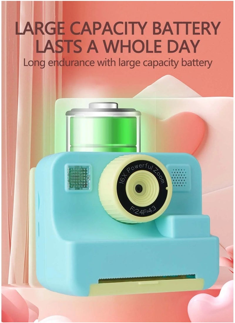 Kids Instant Print Camera - 1080P HD Digital Video Camera with Printer, 2.4