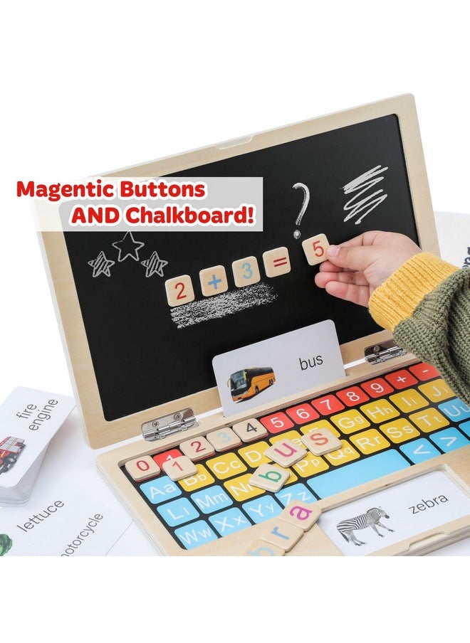 Toddler Toys My First Laptop, Magnetic And Drawing Board Toy For Boys And Girls, Creative Play Montessori Toys, And Learning And Educational Toys For 3 4 5 6 7 8 Year Old Kids