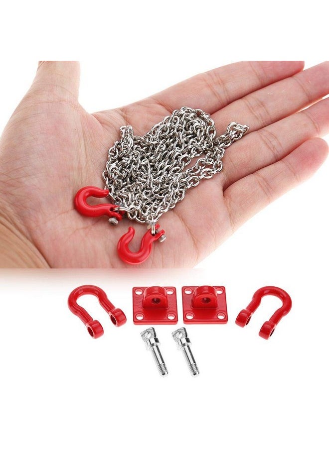 Rc Car Tow Hook Trailer Chain Set, Rc U Shaped Tow Hook Trailer Chain Assemble Parts For Rc Climbing Crawler Car Upgrade Part