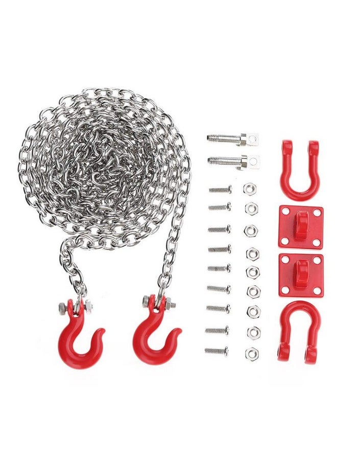 Rc Car Tow Hook Trailer Chain Set, Rc U Shaped Tow Hook Trailer Chain Assemble Parts For Rc Climbing Crawler Car Upgrade Part
