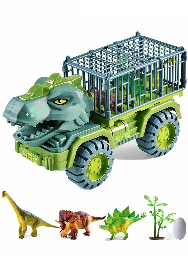 Large Dinosaur Truck Toys with 3 Dino Toys Playset Figures Carrier Truck Transport Vehicle Toy for Kids