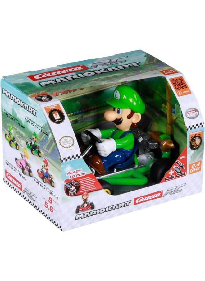 Carrera Mario Kart Pipe Kart RC Car - Luigi  (1:18)