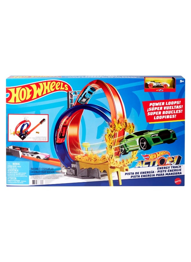 Hot Wheels Action Energy Track with Die-cast Car