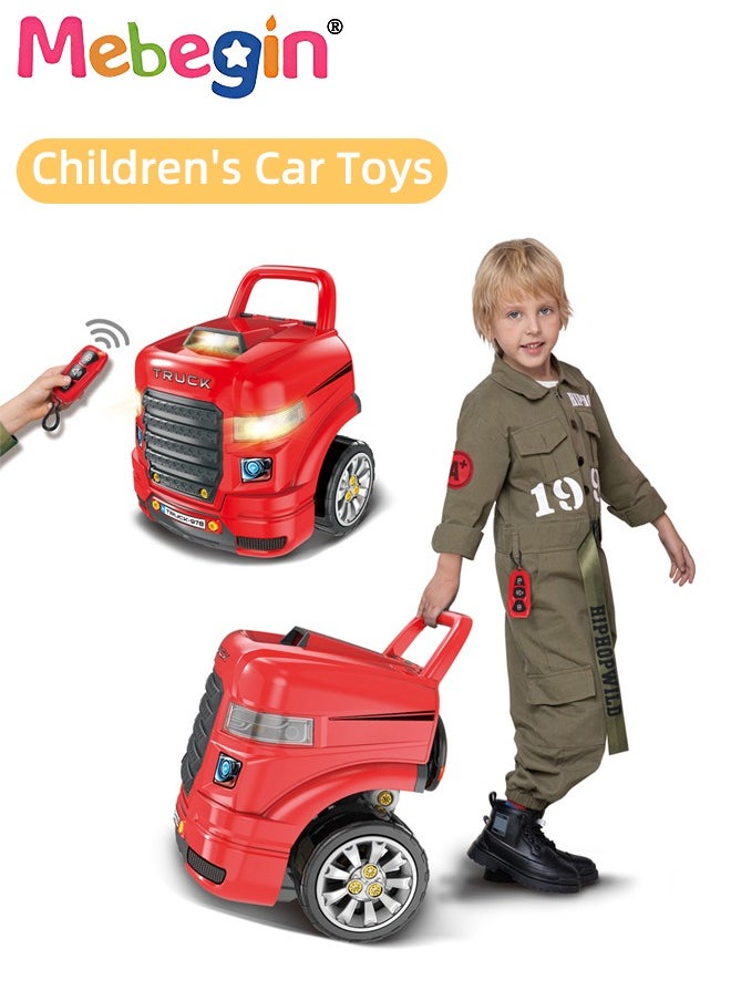 Large Truck Engine Toy, Kids Mechanic Repair Set, Big Truck Builder Kit, Mechanic Workshop Set with Light and Sound, Take Apart Motor Vehicle Toy, Simulation Car Service Station, Creative Educational Toy, Ideal Gift for Kids Aged 3+, 3 AA Batteries Required(Not Included), 40*30*46cm