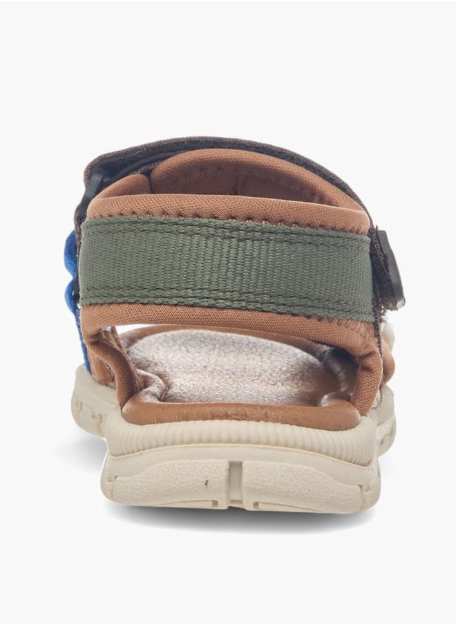 Boys Colourblock Floaters With Hook And Loop Closure