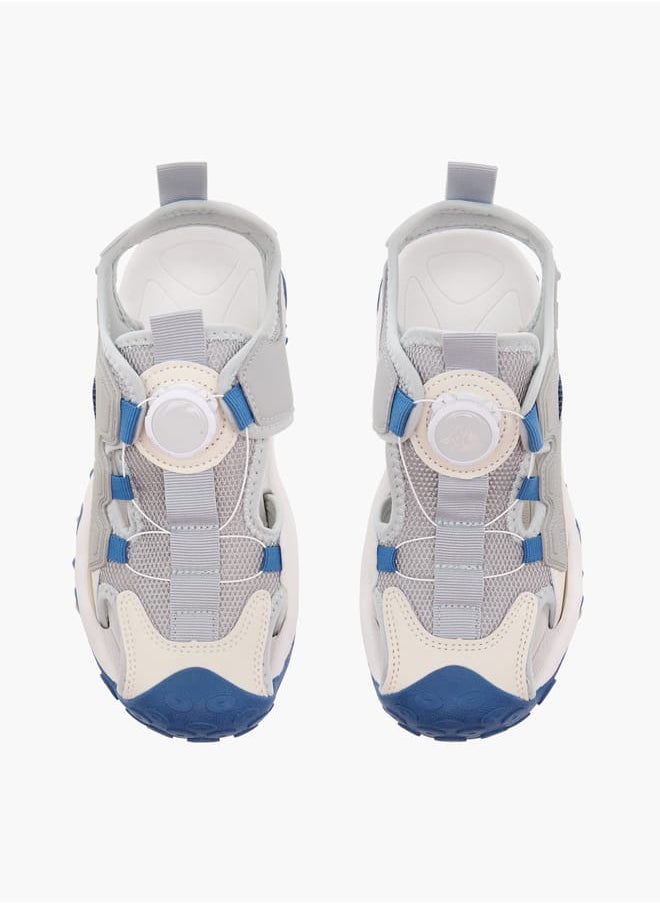 Boys' Textured Sandals with Rotating Buckle Closure