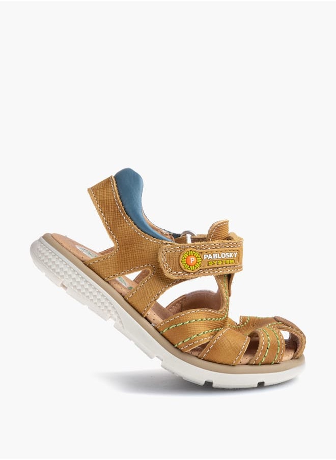 Boys' Stitch Detail Fisherman Sandals with Hook and Loop Closure