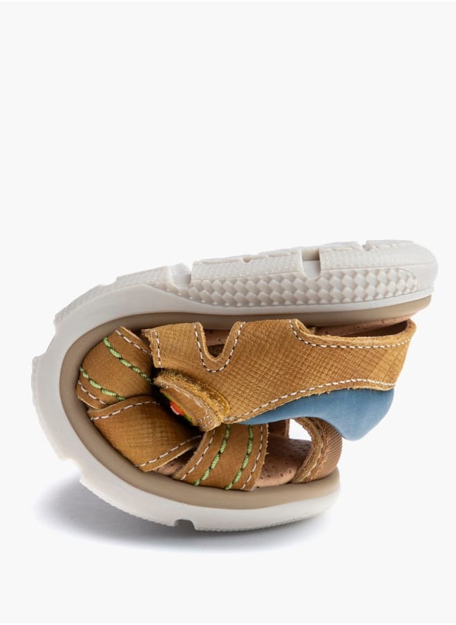 Boys' Stitch Detail Fisherman Sandals with Hook and Loop Closure