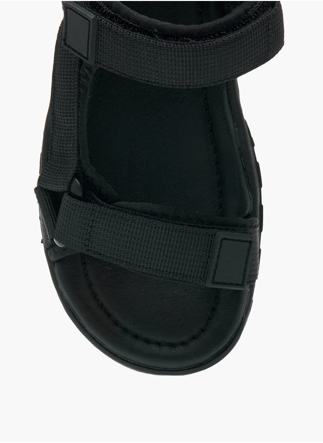 Boys Textured Sandals With Hook And Loop Closure