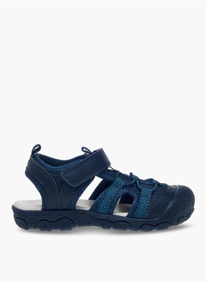 Boys Mesh Detail Sandals With Hook And Loop Closure