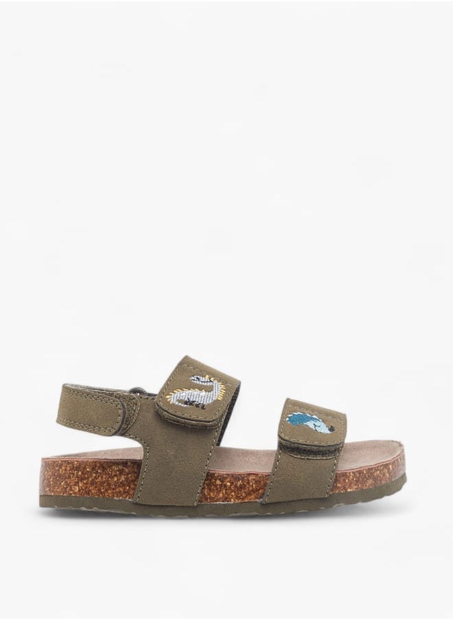 Boys Embroidered Strap Sandals With Hook And Loop Closure Ramadan Collection