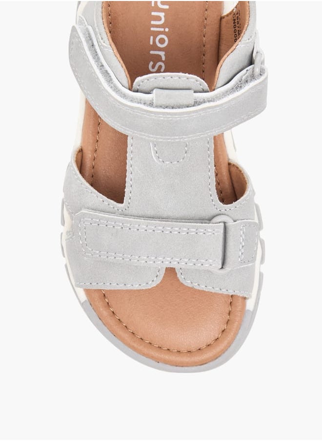 Boys Stitch Detail Floaters With Hook And Loop Closure