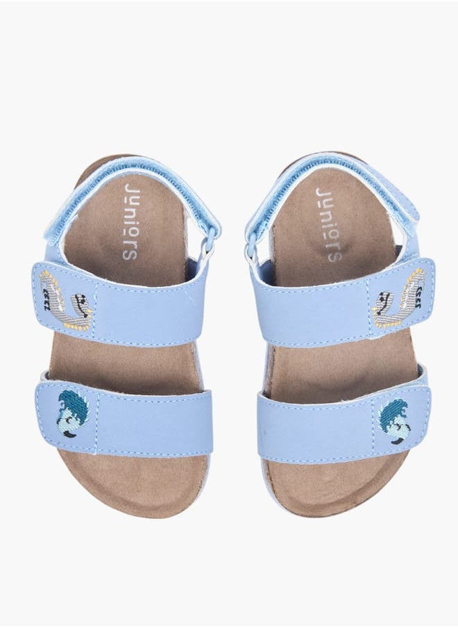 Boys Embroidered Strap Sandals With Hook And Loop Closure Ramadan Collection