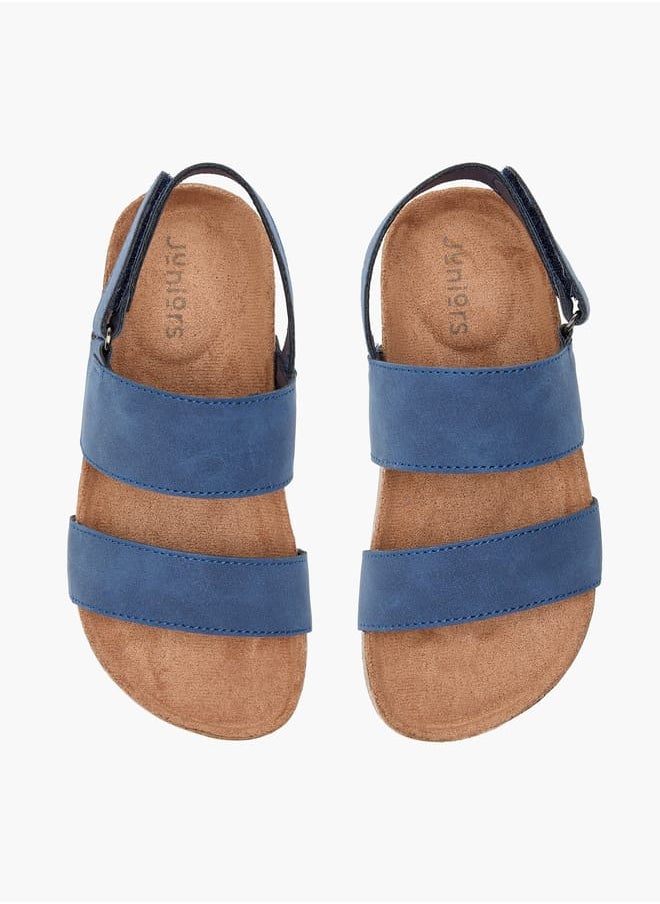 Boys Solid Strappy Sandals With Hook And Loop Closure Ramadan Collection