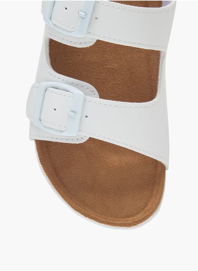 Boys Solid Sandals With Hook And Loop Closure