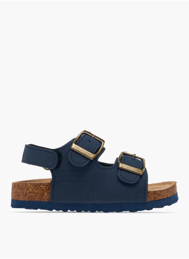 Boys Buckle Detail Sandals With Hook And Loop Closure