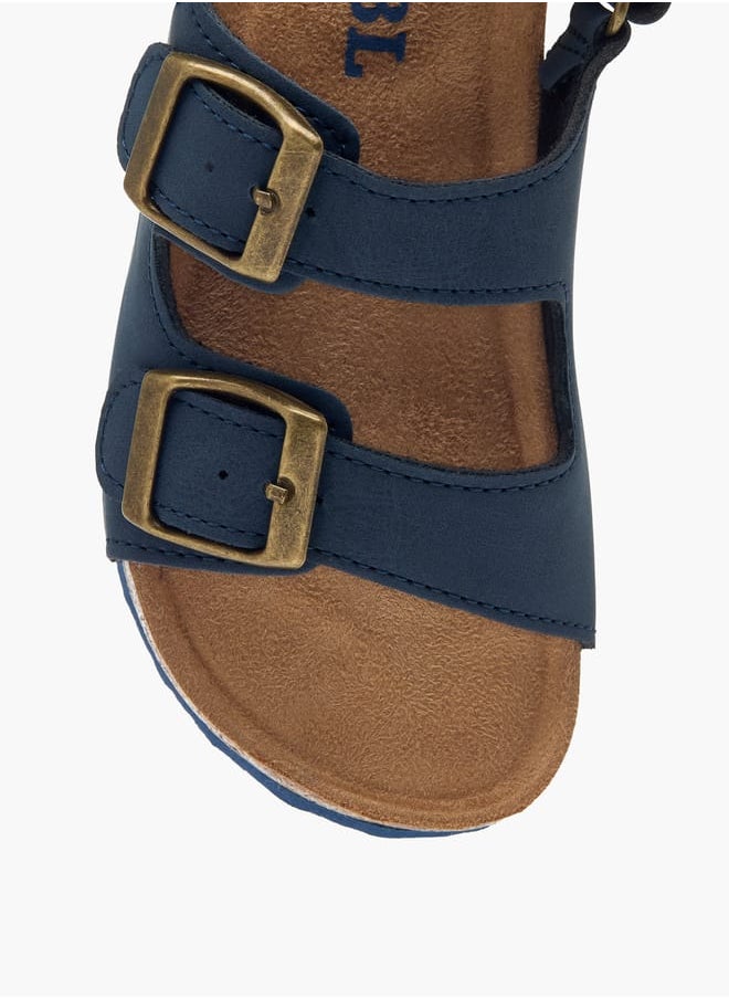 Boys Buckle Detail Sandals With Hook And Loop Closure