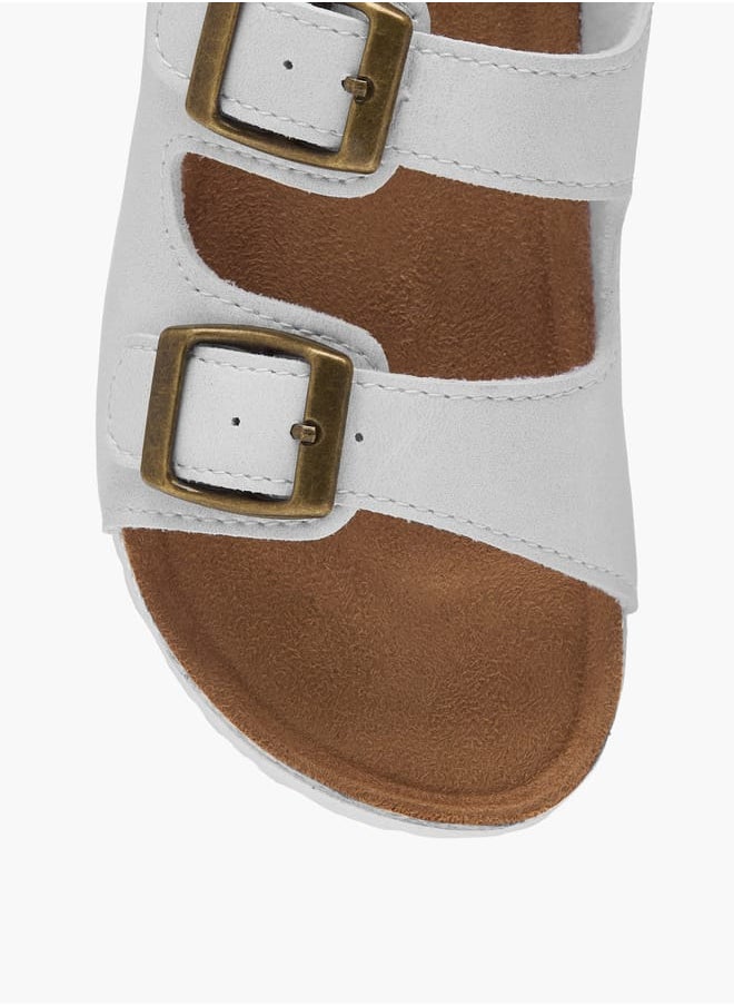 Boys Buckle Detail Sandals With Hook And Loop Closure