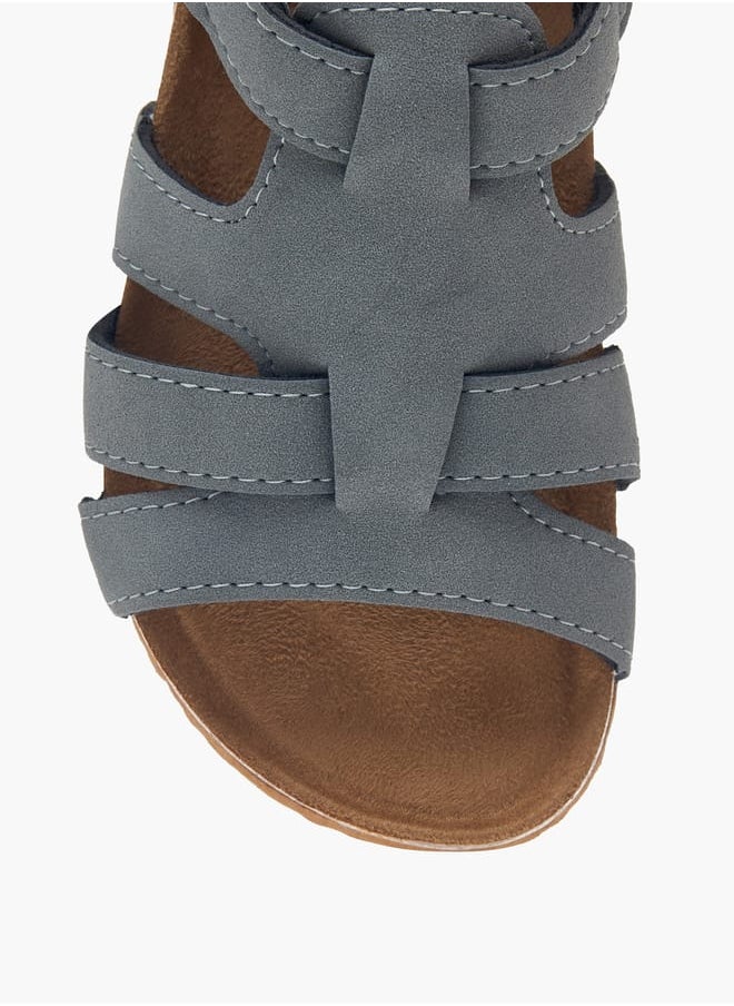 Boys Strappy Sandals With Hook And Loop Closure