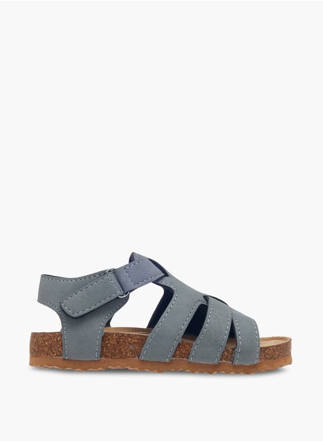 Boys Strappy Sandals With Hook And Loop Closure