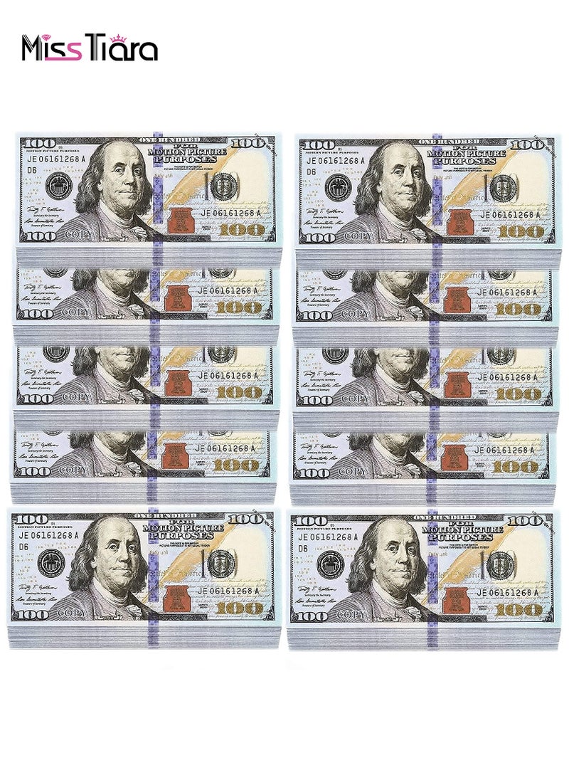 1000 Pieces Prop Money Full Print 2 Sided Motion Picture Money Face Money Dollar Bills Realistic Money Stacks,Copy Money Play Money That Looks Real for Movie, TV, Videos