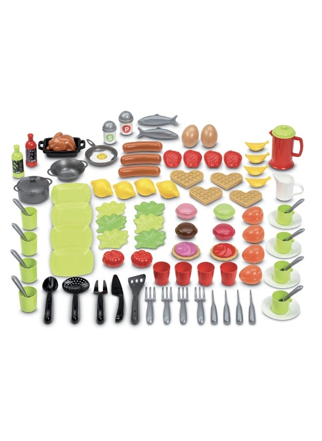 Ecoiffier 100% Chef Food and Dinnerware Playset (100 Pieces)