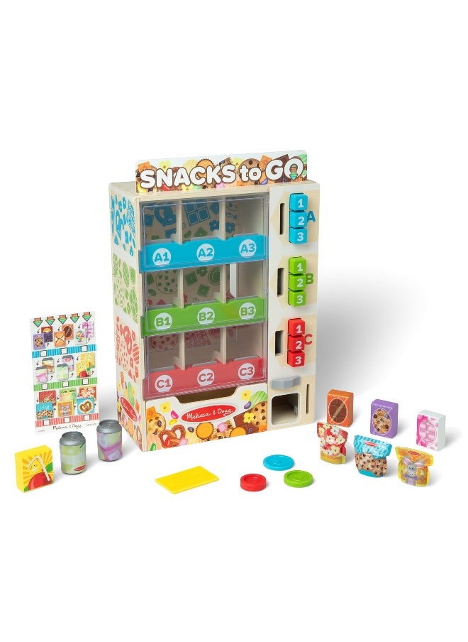 Melissa & Doug Sort, Stock, Select Wooden Vending Machine Play Set (19 Pieces)