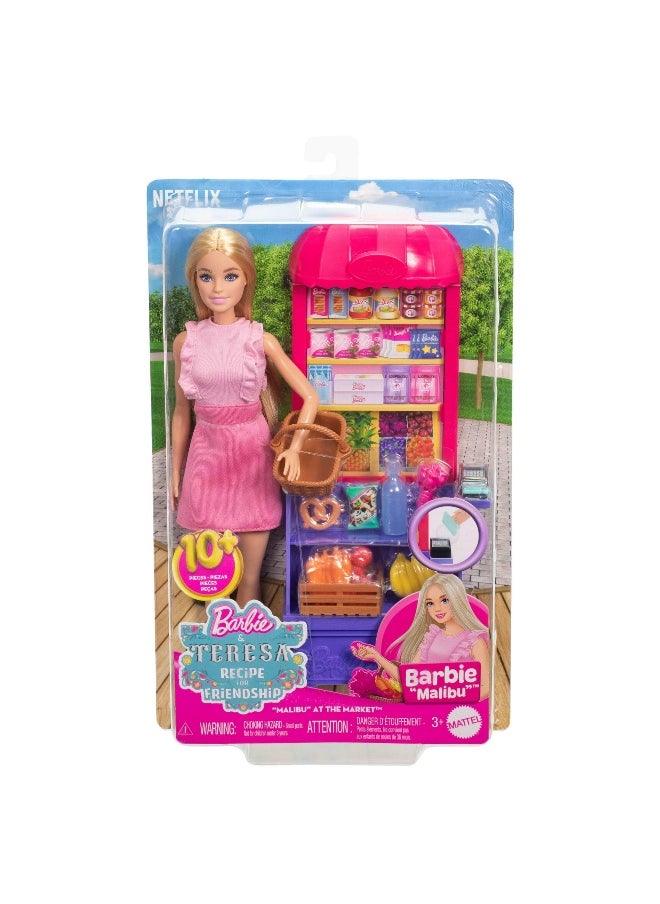 Barbie Malibu Barbie and Teresa Recipe for Friendship Malibu at the Market Doll Playset