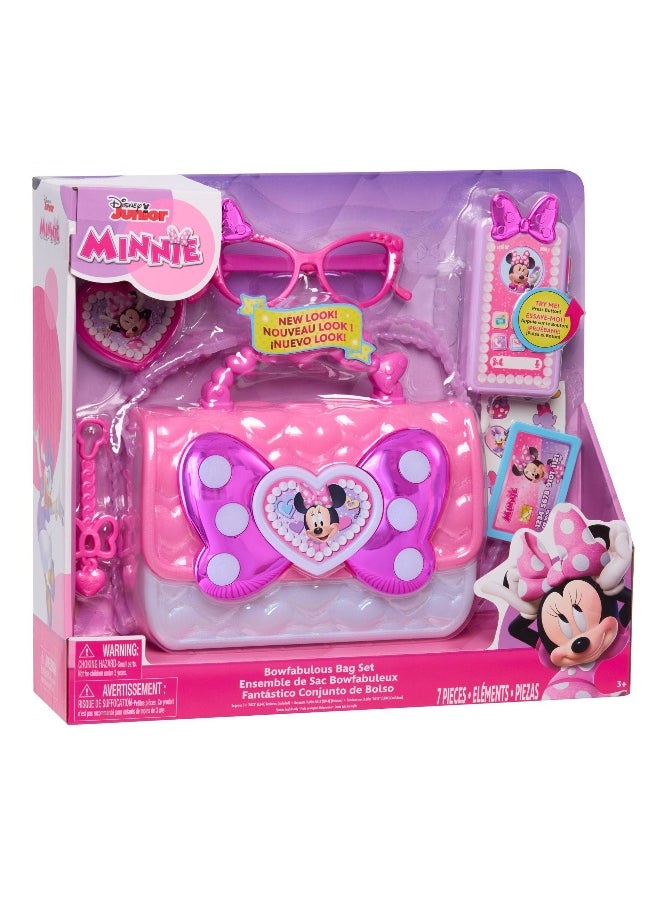 Disney Junior Minnie Mouse Bowfabulous Bag Set (7 Pieces, Pink)