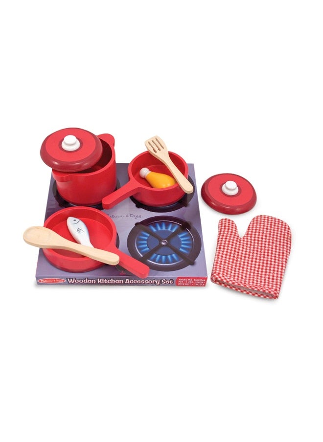 Melissa & Doug Wooden Kitchen Accessory Play Set (8 Pieces)