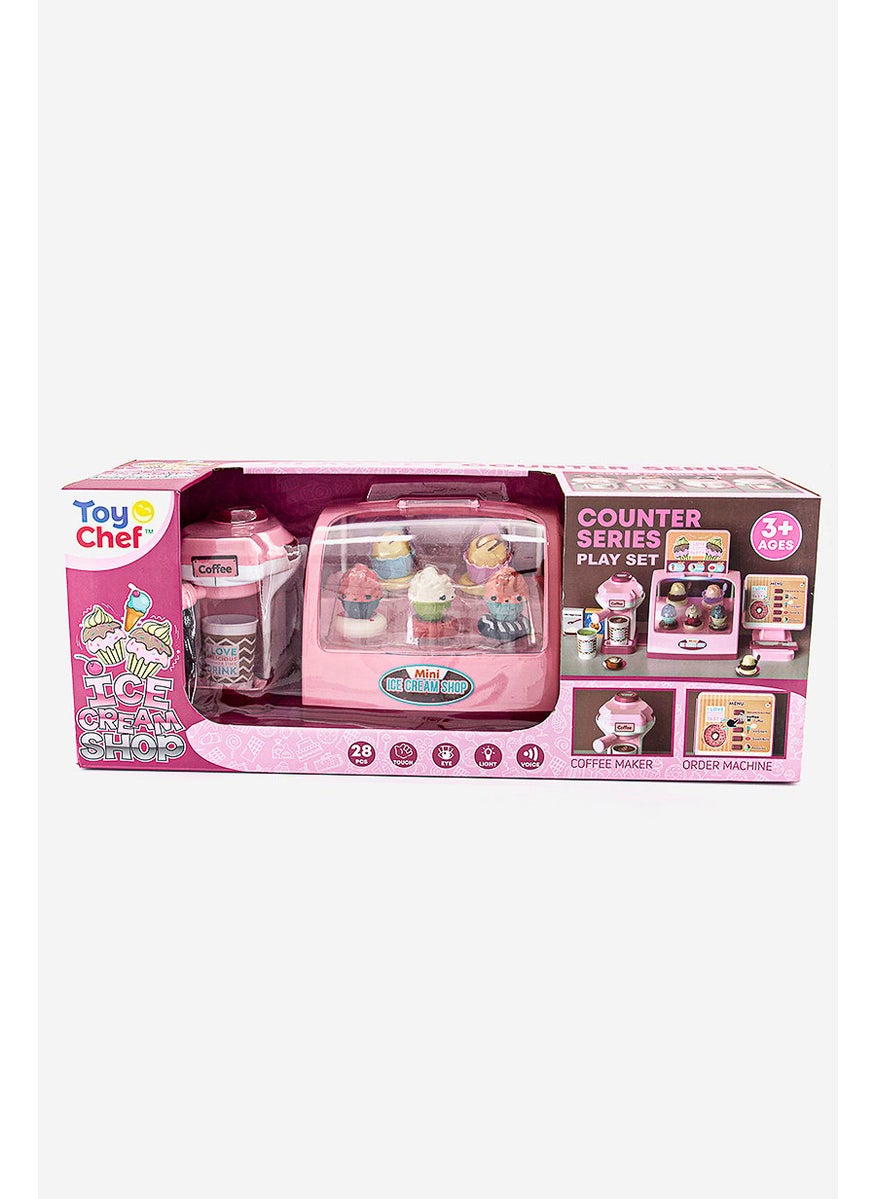 Counter Set Ice Cream Shop.Pink