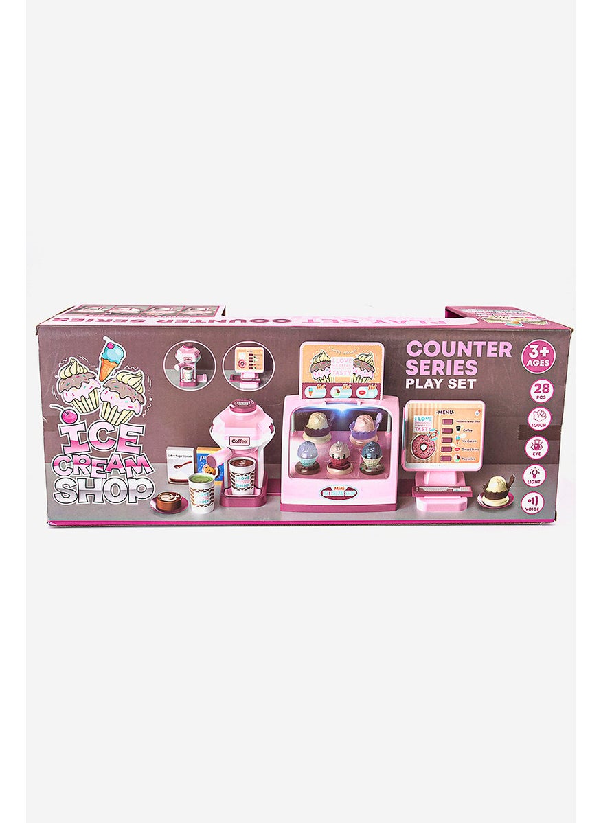 Counter Set Ice Cream Shop.Pink