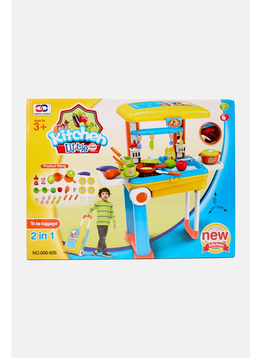 2-in-1 Travel Suitcase Kitchen Sets, Yellow