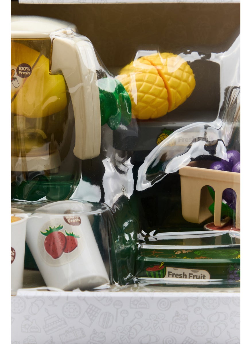 24 Pcs Mini Fruit Juice Play Shop Sets, Grey