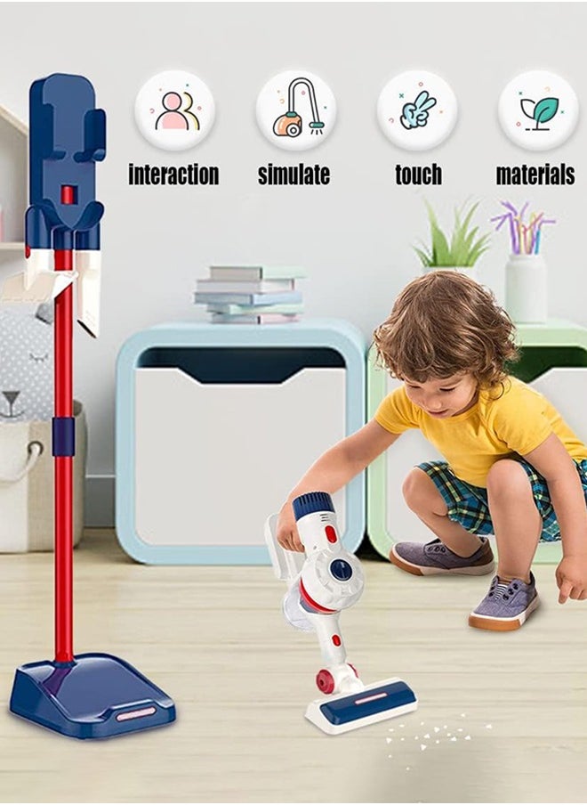 Kids Vacuum That Really Works, Kids Cleaning Set with Lights & Sounds, Cord-Free Pretend Play Housekeeping Vacuum with Real Suction, Best Helper for Cultivating Kids' Hands-on Ability