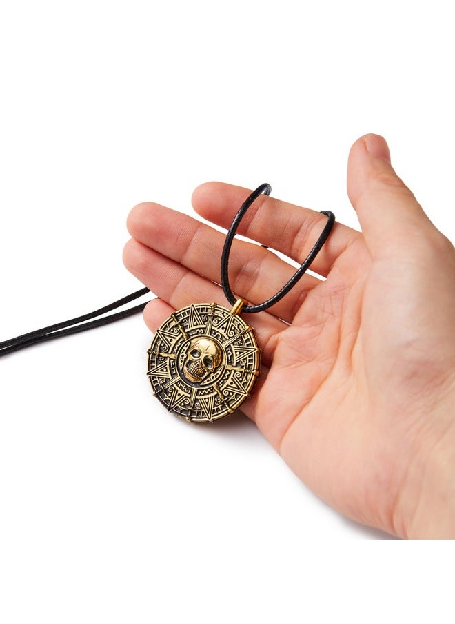 3Pcs Halloween Pirate Necklace, Skull Necklace, Uncharted Goth Pirate Accessories For Halloween Cosplay Props Dress Up Party Favors