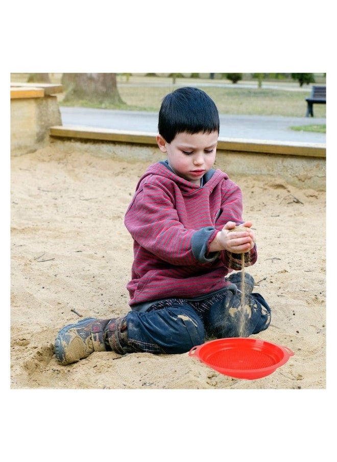 Beach Sand Sifter, Plastic Beach Toys Sifter for Children Backyard Park Seashell Collecting Tools, 4Pcs