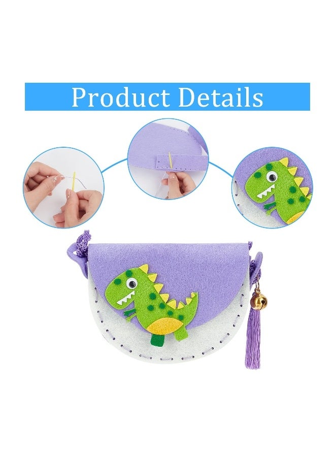 DIY Animal Theme Handmade bags, Sew Your Own Purses, Nonwoven Craft Sewing Play Gift, Beginners Sewing Kit for Kids with Safety Needle