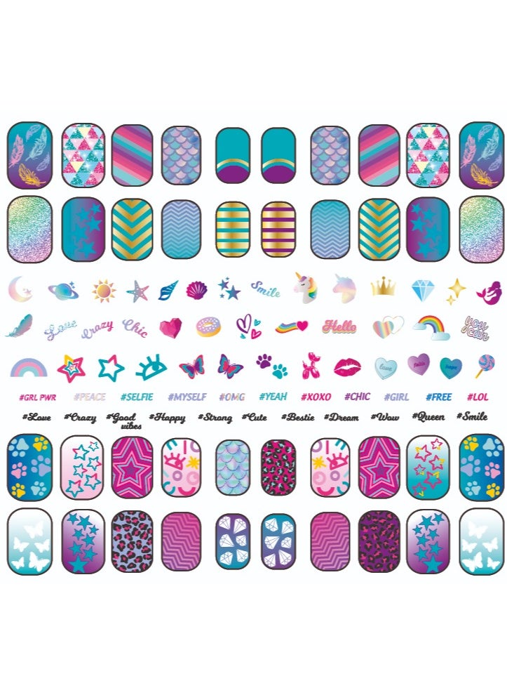 Clementoni Crazy Chic Shiny Nails | Nail-Styling Kit | Do it Youself | Pretend Play | Arts & Crafts | Personalized Nails | Easy to Use | Develops Fine Motor Skills & Creativity | Colorful and Customizable | Fashionable | Perfect Gift for Fashion Lovers!