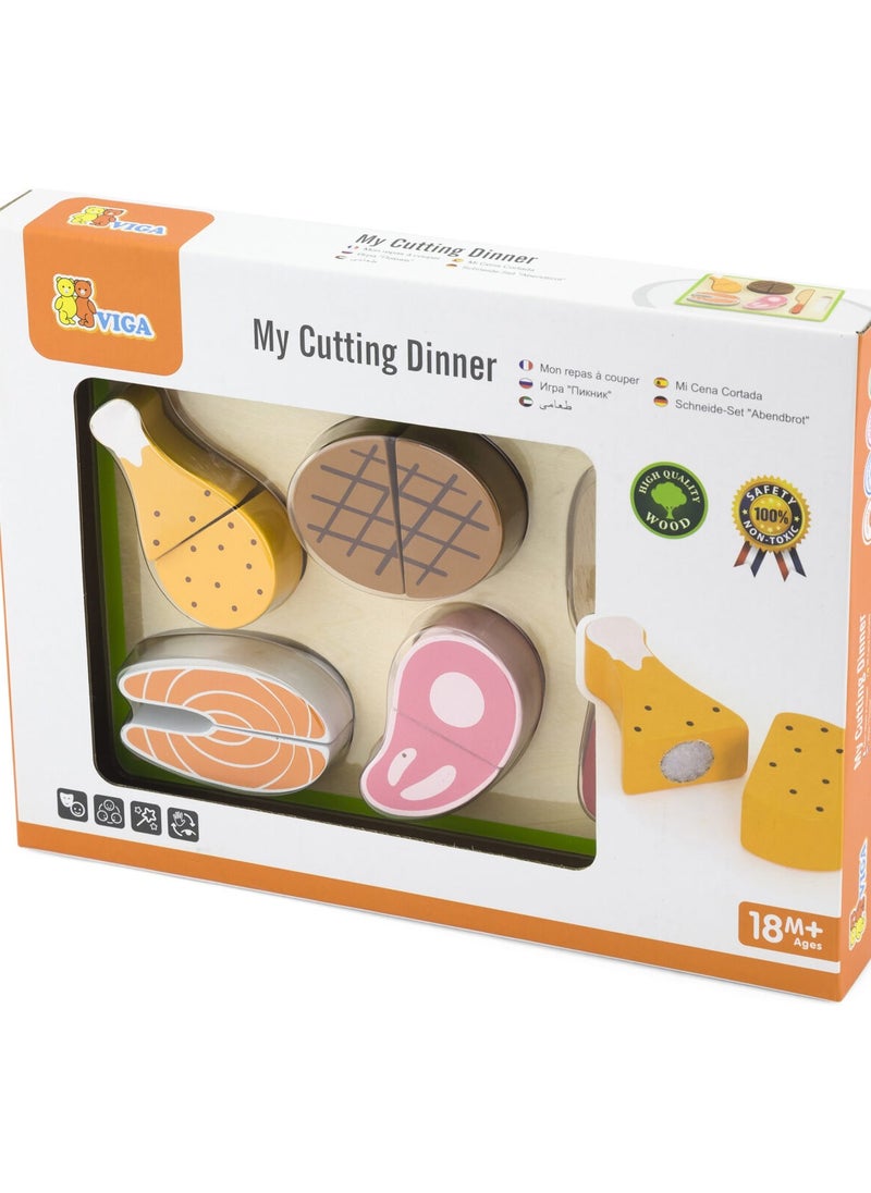 Pretend To Play My Cutting Meat Wooden Toy