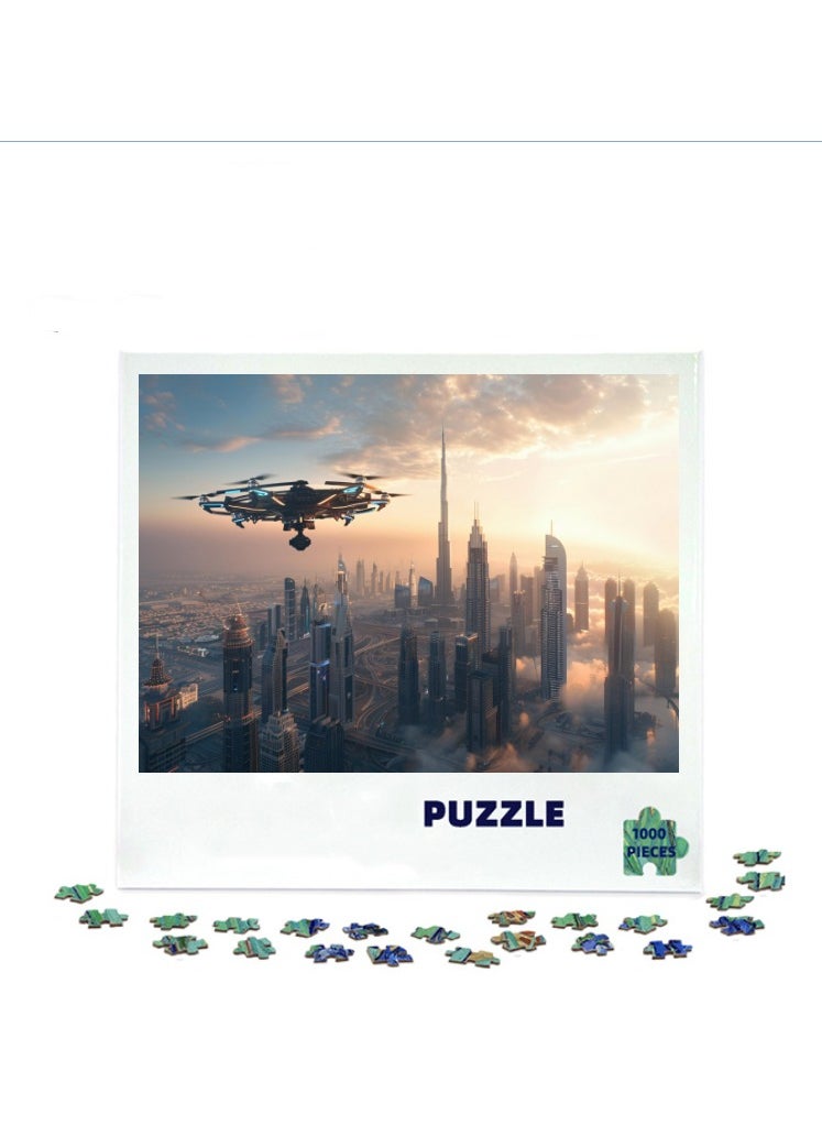 1000-Piece Colorful Scenery Puzzle for Mind Development