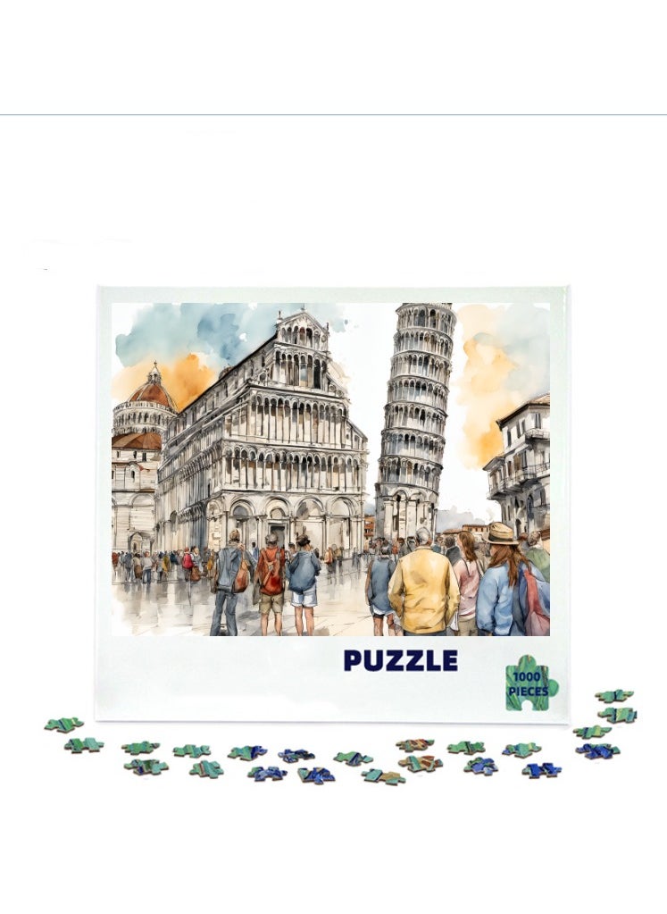 1000-Piece Colorful Scenic Puzzle - Challenging Brain Teaser