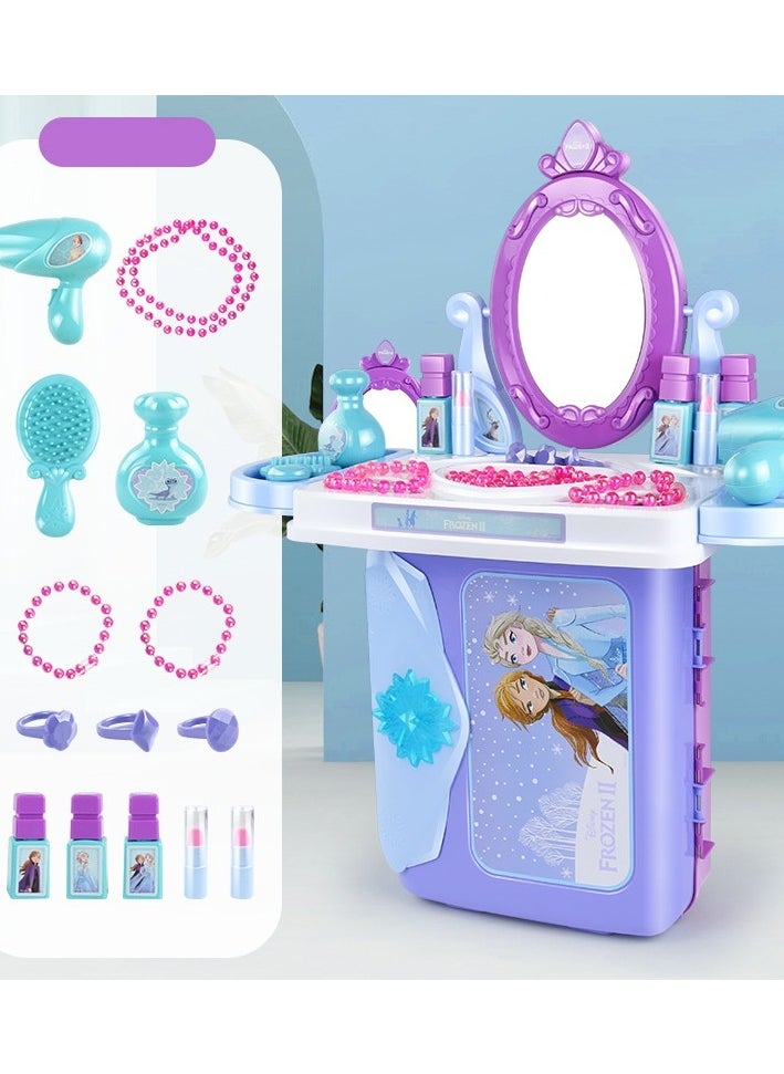 Children's Play Suitcase Toy Disney 3-in-1 Dressing Table Kitchenware Male and Female Toys