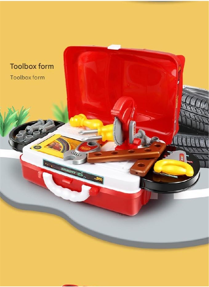 Children's Play Suitcase Toy Disney 3-in-1 Dressing Table Kitchenware Male and Female Toys