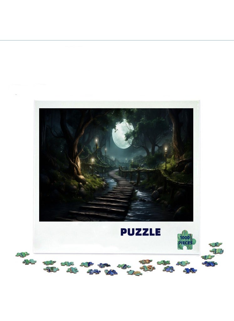 1000-Piece Colorful Scenic Puzzle - Brain-Boosting Fun!