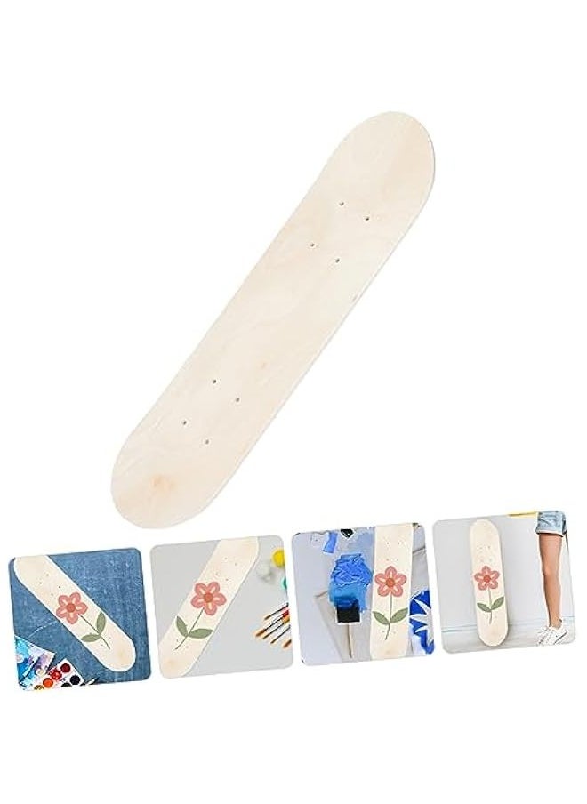 Beginner Kid Skateboard Hand-Painted Skateboard Painting Skateboard Unfinished Skateboard Decks Skateboard for DIY 7 Ply Skate Deck DIY Longboard Deck Wooden Graffiti Child