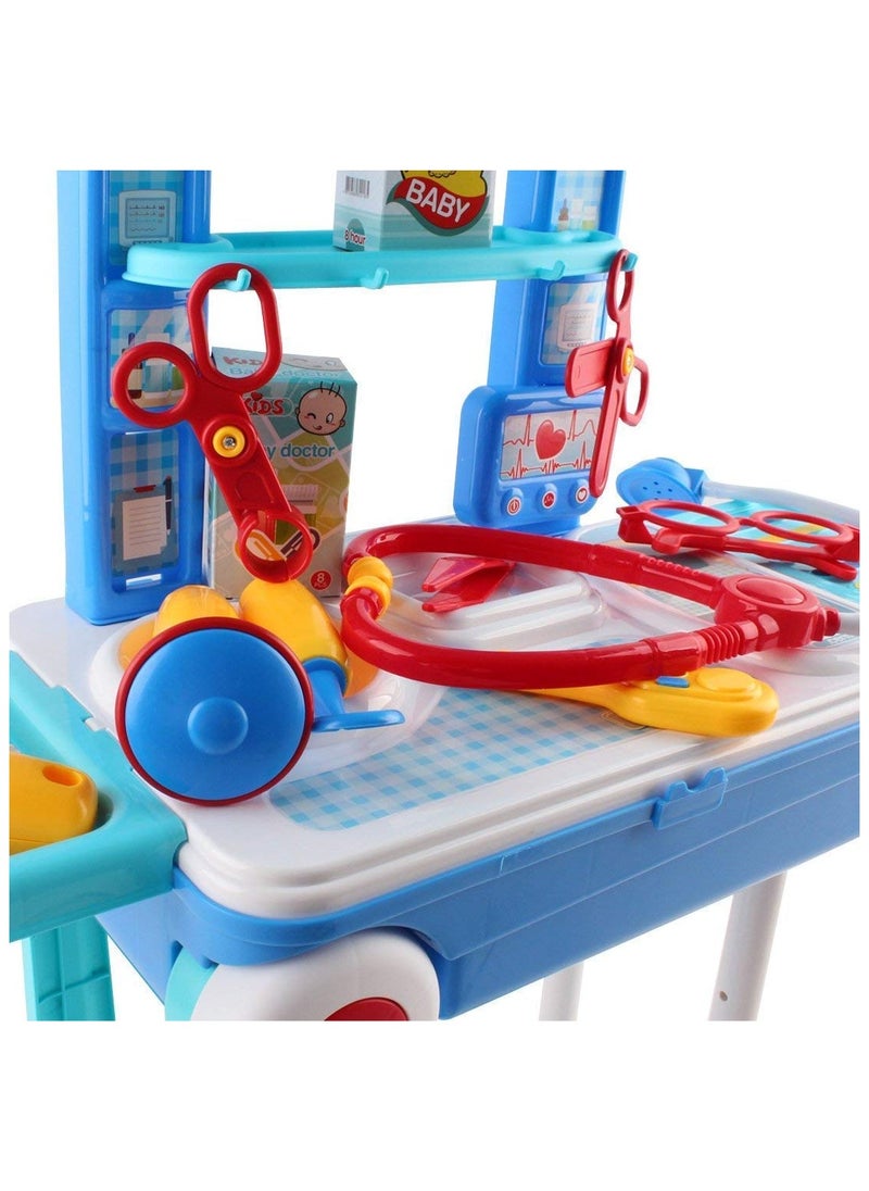 Little Doctor Set 2 in 1 Doctor Playset With Suitcase Trolley - Multicolour