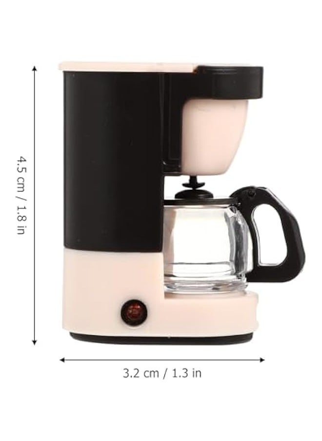 Miniature Coffee Machine Coffee Maker for Kids Toys Miniature Coffee Maker Fair Garden Ornament Doll Playset Supplies Kids Kitchen Accessories Coffee Maker Toy